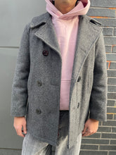 Load image into Gallery viewer, Charcoal Wool Pea Coat
