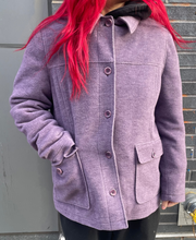 Load image into Gallery viewer, LLBean Purple Wool Blend Coat
