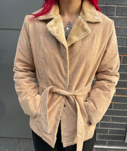 Load image into Gallery viewer, Suede Jacket With Faux Fur
