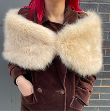 Load image into Gallery viewer, Cream Faux Fur Shawl
