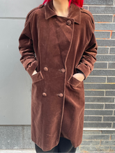 Load image into Gallery viewer, 70s Vintage Brown Velour Coat
