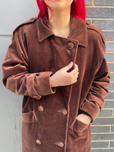 Load image into Gallery viewer, 70s Vintage Brown Velour Coat
