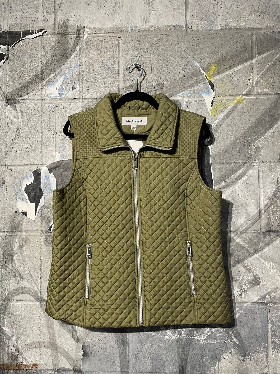 Green Quilted Vest