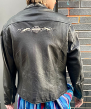 Load image into Gallery viewer, Harley Davidson                                                                                                                                               Harley Davidson Embroidered Leather Jacket
