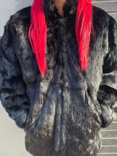 Load image into Gallery viewer, Black Fur Zip-Up Jacket
