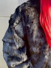 Load image into Gallery viewer, Black Fur Zip-Up Jacket
