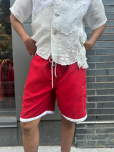Load image into Gallery viewer, Talos Beach Shorts Red &amp; White
