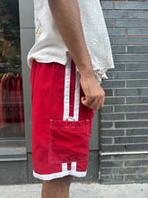 Load image into Gallery viewer, Talos Beach Shorts Red &amp; White
