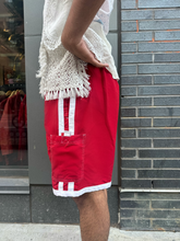Load image into Gallery viewer, Talos Beach Shorts Red &amp; White
