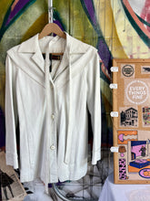 Load image into Gallery viewer, Vintage White Leather Jacket
