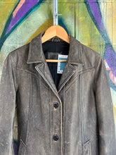 Load image into Gallery viewer, Vintage Leather Brown Blazer
