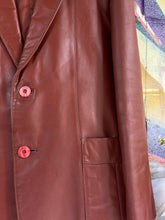 Load image into Gallery viewer, Vintage 1970s Golden State Maroon Leather Jacket
