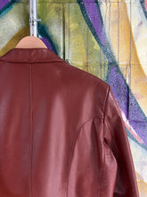 Load image into Gallery viewer, Vintage 1970s Golden State Maroon Leather Jacket
