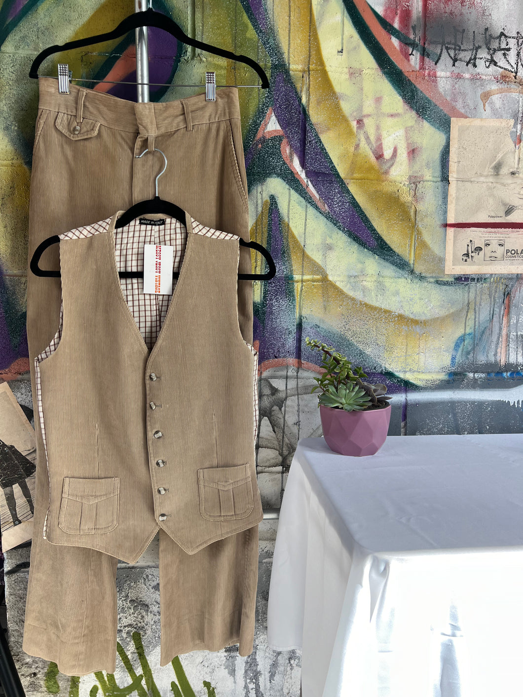 1970s Corduroy Pant Set