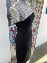 Load image into Gallery viewer, Strapless Pinstripe Midi Dress
