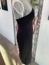 Load image into Gallery viewer, Strapless Pinstripe Midi Dress
