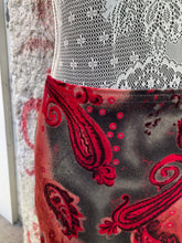 Load image into Gallery viewer, Y2k Floral Velvet Midi SKirt
