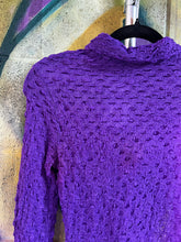 Load image into Gallery viewer, 1970s Purple Mesh Popcorn Shirt
