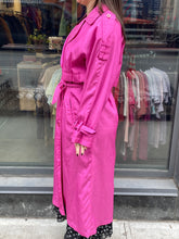 Load image into Gallery viewer, 80s Fuschia Trench Coat
