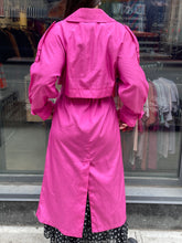Load image into Gallery viewer, 80s Fuschia Trench Coat
