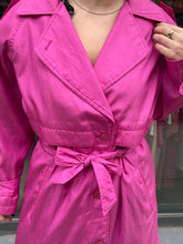 Load image into Gallery viewer, 80s Fuschia Trench Coat
