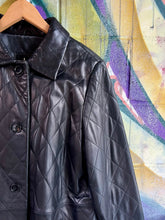 Load image into Gallery viewer, Vintage LNR Quilted Black Leather Jacket
