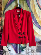 Load image into Gallery viewer, Vintage Red Frog Closure Blazer
