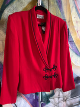 Load image into Gallery viewer, Vintage Red Frog Closure Blazer
