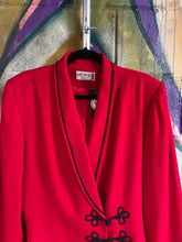 Load image into Gallery viewer, Vintage Red Frog Closure Blazer
