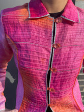 Load image into Gallery viewer, Anage Silk Ruffle Buton Up
