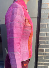 Load image into Gallery viewer, Anage Silk Ruffle Buton Up
