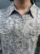 Load image into Gallery viewer, Silk Blend Snakeskin Blouse
