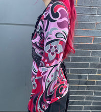 Load image into Gallery viewer, Y2K Printed Surplice Top
