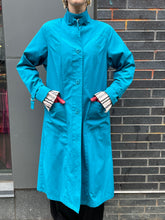 Load image into Gallery viewer, 80s Aurora International Blue Trench
