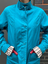 Load image into Gallery viewer, 80s Aurora International Blue Trench
