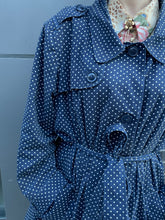 Load image into Gallery viewer, Polka Dot London Fog Trenchcoat
