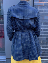 Load image into Gallery viewer, Polka Dot London Fog Trenchcoat
