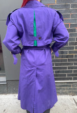Load image into Gallery viewer, Double Breasted Purple Trenchcoat

