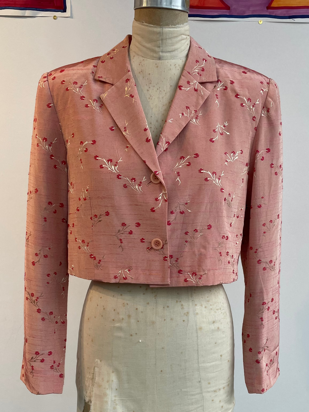 Upcycled Cropped Blossom Blazer