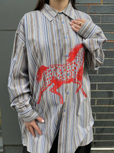 Load image into Gallery viewer, Up-cycled Striped Button Down by SADBSH
