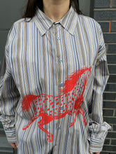 Load image into Gallery viewer, Up-cycled Striped Button Down by SADBSH
