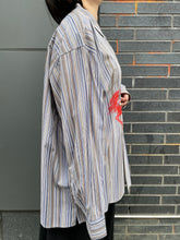 Load image into Gallery viewer, Up-cycled Striped Button Down by SADBSH
