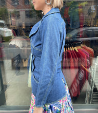 Load image into Gallery viewer, 80s Denim Contrast Stitch Blazer
