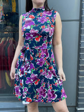 Load image into Gallery viewer, 60s Mod Floral Dress With Tie
