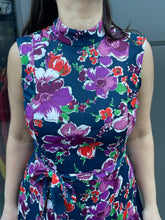 Load image into Gallery viewer, 60s Mod Floral Dress With Tie

