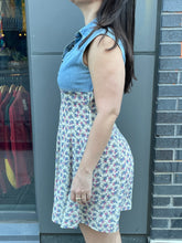 Load image into Gallery viewer, 90s Denim &amp; Floral Mini Dress
