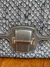 Load image into Gallery viewer, Coach Grey Snakeskin Print Bag
