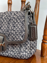 Load image into Gallery viewer, Coach Grey Snakeskin Print Bag
