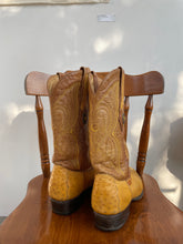 Load image into Gallery viewer, Brown Orstrich Leather Cowboy Boots
