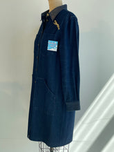 Load image into Gallery viewer, Gold/Denim Button Dress
